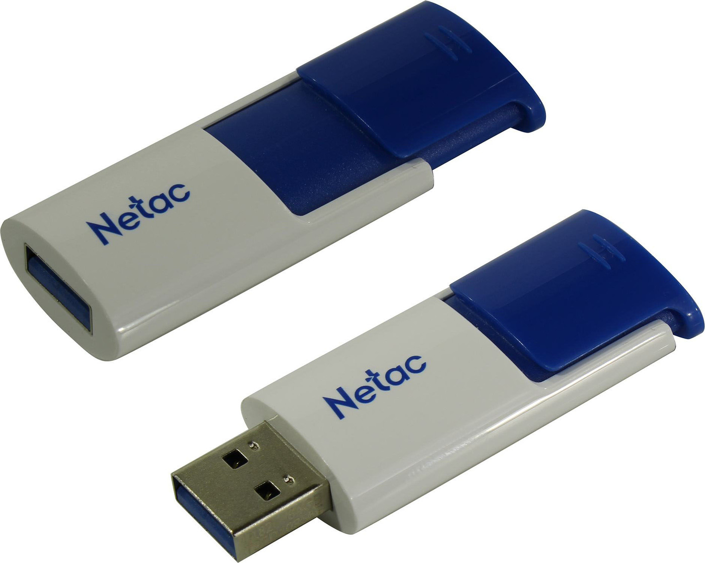 NetacU18264ГБUSB-флеш-накопитель,USB3.0,USBType-A,NT03U182N-064G-30BL,белый,синий