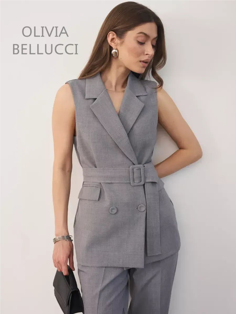 КостюмклассическийOliviaBellucciженскийсбрюкамиижилеткой