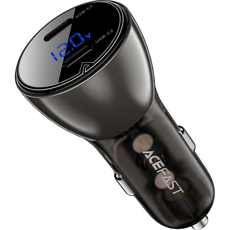 АвтомобильноезарядноеустройствоAcefastB102xUSB-C60WBlack