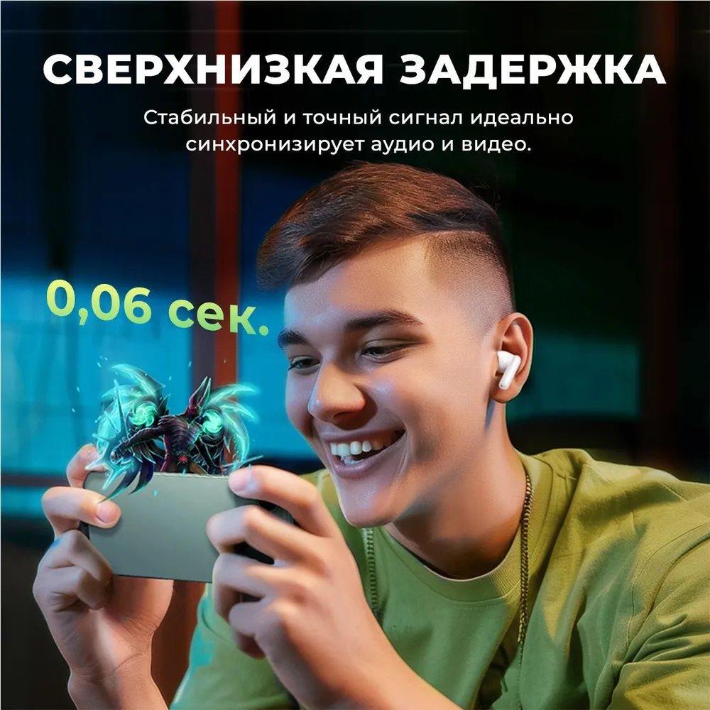 Наушники беспроводные UGREEN WS207 (45110) HiTune P3 True Wireless Earbuds. Цвет: белый  #5