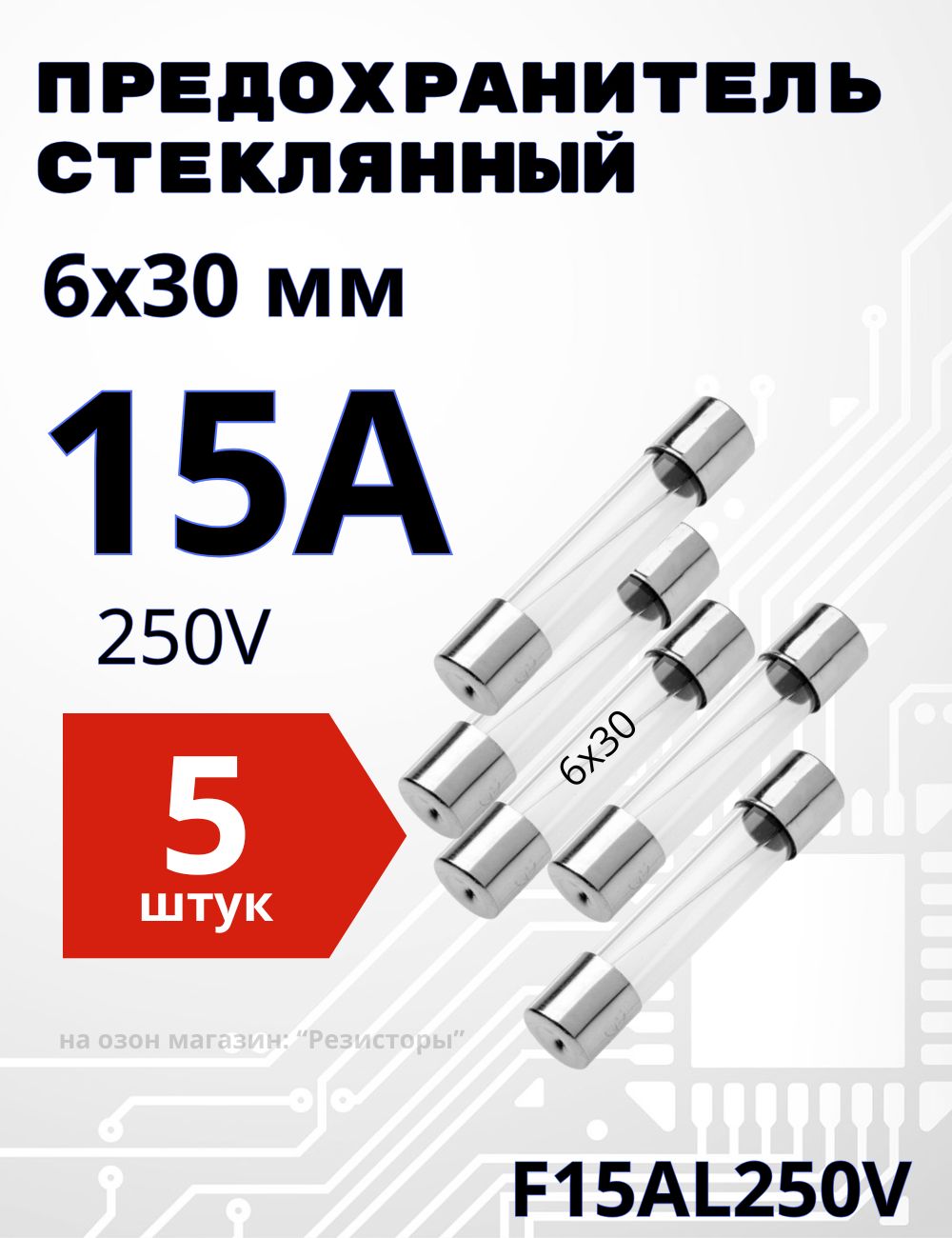 Предохранитель250V15A