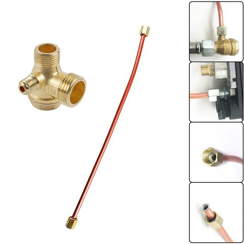 OZ-HMHG400ммвыхлопнаятрубас3-портовымцинковымрезьбовымклапаномG1/8состандартнымобратнымклапаномизсплавадлядеталейвоздушногокомпрессораснаружнойрезьбой20мм/16мм/10мм