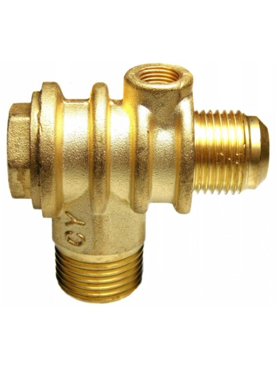 Обратныйклапандлякомпрессора(латунный)1/2"х3/4"(18мм)х1/8"